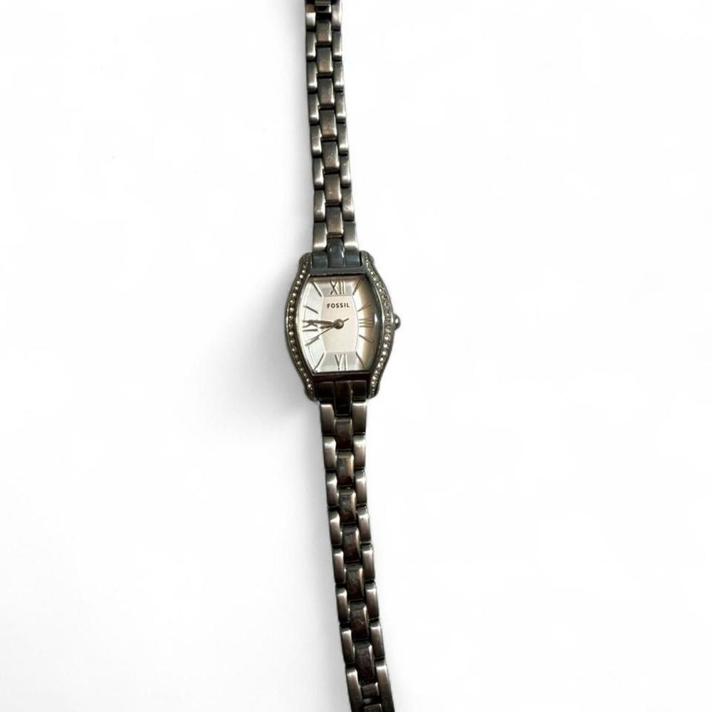 Fossil Women's Silver Stainless Steel Watch Water-Resistant Roman Numerals